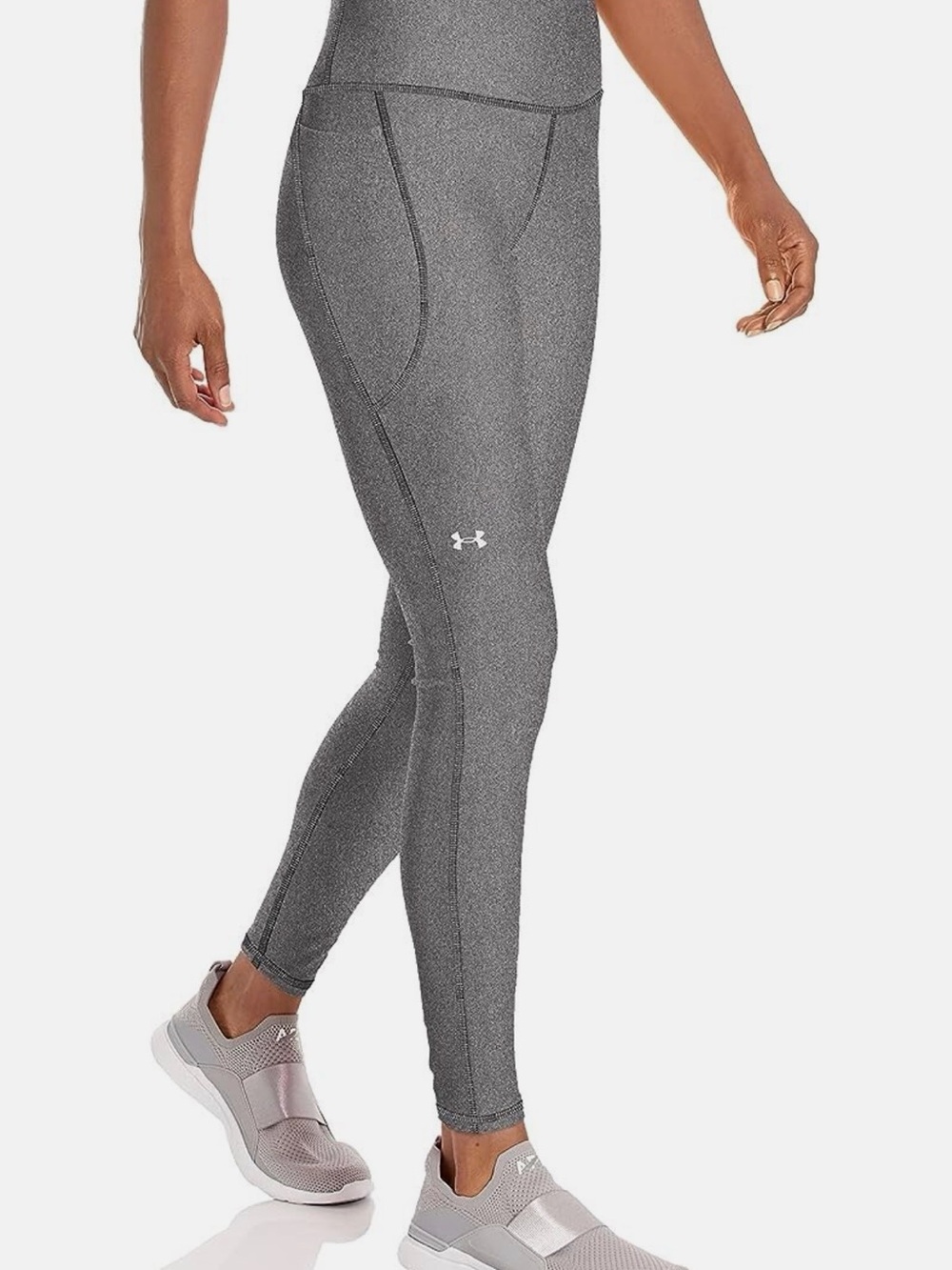 Under Armour Compression High Rise Full Length Leggings XS Gray Heather NWT